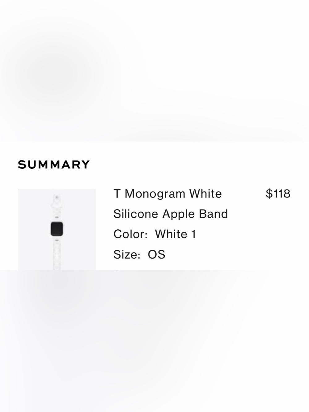 NWT Tory Burch White T-Monogram Silicone Apple Watch Series 7/8/9 Band 41MM - Picture 4 of 4